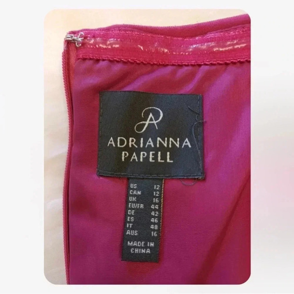 Adrianna Papell Off the Shoulder Mermaid Maxi Dress Bright Syrah Size 12 - Picture 12 of 14